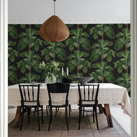 Fototapet, Tropical Rhythm, Black, Rebel Walls