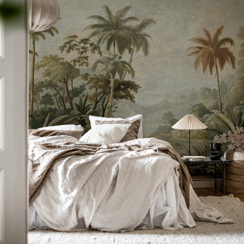 Fototapet, Vintage Jungle, Green, Rebel Walls - Img 3