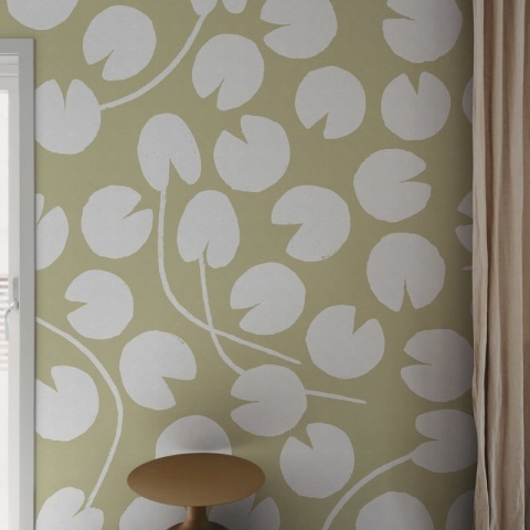 Fototapet, Water Lilies, Yellow, Rebel Walls - Img 3