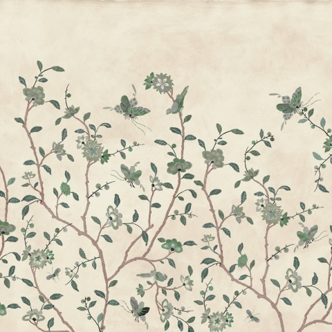 Fototapet, Whispering Petals, Green, Rebel Walls - Img 2