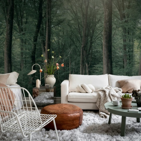 Fototapet, Whispering Woods, Dark Green, Rebel Walls