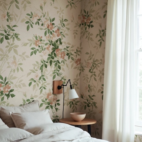 Fototapet, Wildflower Vista, Beige, Rebel Walls