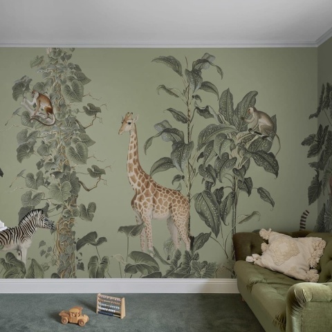 Fototapet, Wildlife Stroll, Green, Rebel Walls - Img 3
