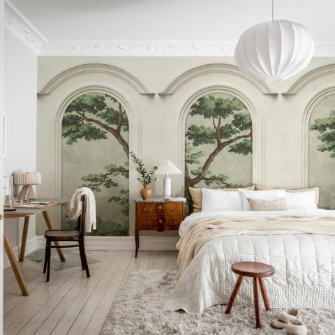 Fototapet, Woodland Arches, Green, Rebel Walls