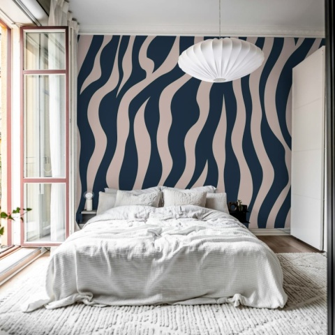 Fototapet, Zebra Lines, Blue &amp; Pink, Rebel Walls - Img 4