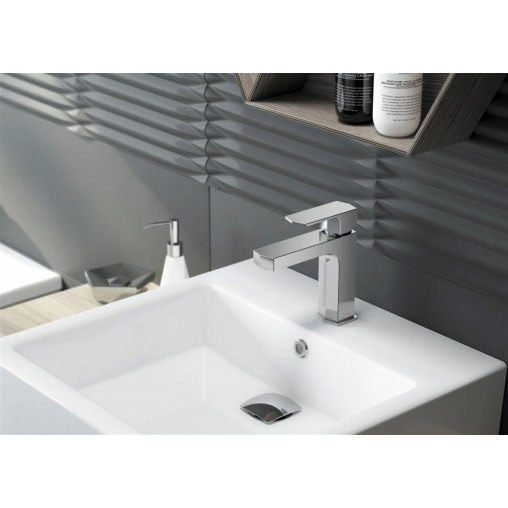 Lavoar ceramic, blat &gt; montare pe perete - 50x50 cm, Temisto, CDT_6U5S - Img 8