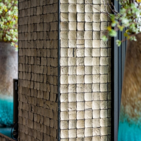 Panou decorativ 3D, Coconut, Tongkonan Natural, 6 placi 42x42cm, 1.05 mp - Img 6