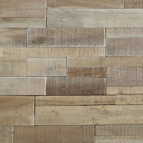 Panou decorativ 3D, Tec, Joglo Natural, 10 placi 60x20 cm, 1.04 mp
