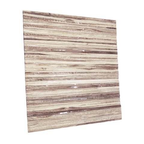 Panou decorativ 3D, Tec, Nipa Hut White Wash, 6 placi 42x42cm, 1.05 mp - Img 4