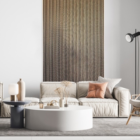 Panou riflaj decorativ 3D Asti, Oak Gold, 12.2x1.2x270 cm - Img 2