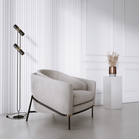 Panou riflaj decorativ 3D Versal, Alb, 11.5x1.3x270 cm - Img 2