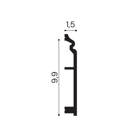 Plinta polimer rigid, Manavi, S34-9.9x1.5x200 cm - Img 2
