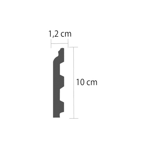 Plinta poliuretan CR935 - 10x1.2x200 cm - Img 2