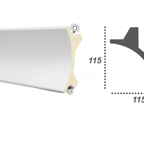 Profil scafa LED Flexibil KF706F - 11.5x11.5x200 cm - Img 2