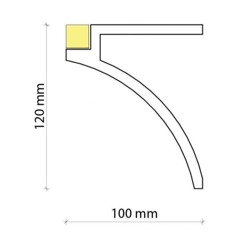 Profil scafa LED KF802 - 12x10x200 cm - Img 3