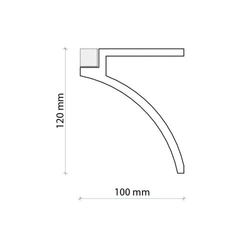 Profil scafa LED KF802 - 12x10x200 cm - Img 2