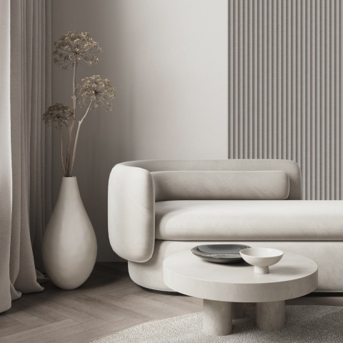 Profil stanga pentru riflaj decorativ 3D Gresso, Stone Grey, 3.8x1.3x270 cm - Img 2