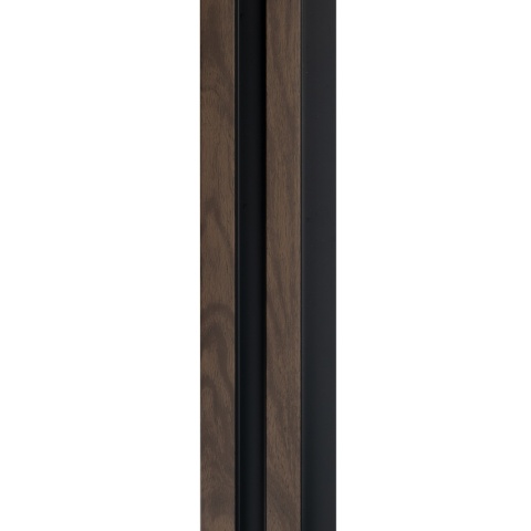 Profil stanga pentru riflaj decorativ 3D Vasco, Walnut, 6.2x2.1x270 cm