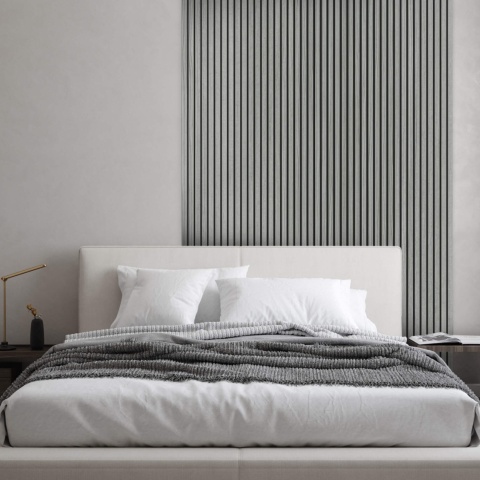 Riflaj decorativ MDF, Grey, fonoabsorbant, 28x2.1x270 cm - Img 2