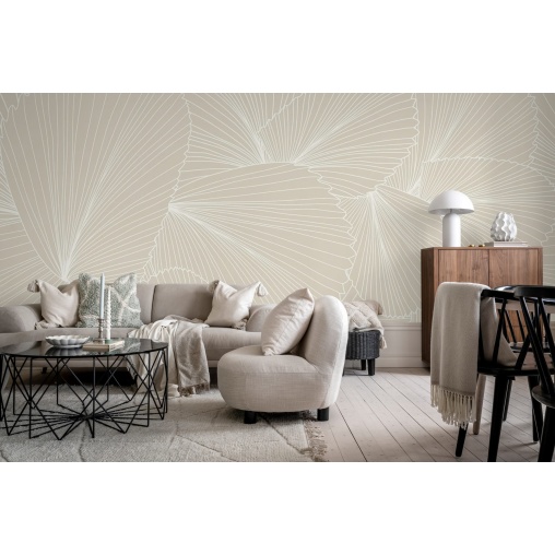 Tapet Big Shells, Soft Beige, Rebel Walls