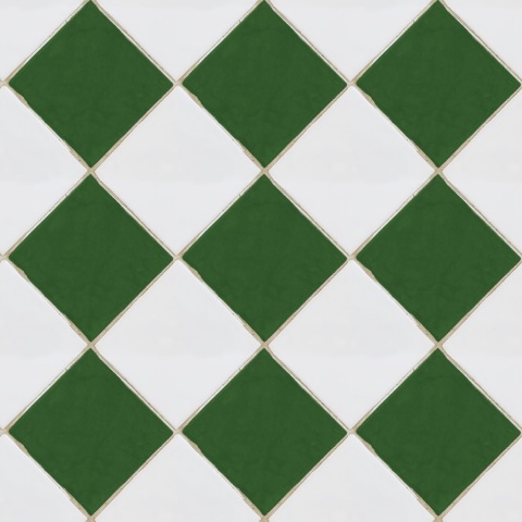 Tapet Checkered Tiles, Green &amp; White, Rebel Walls, 5 mp / rola - Img 2