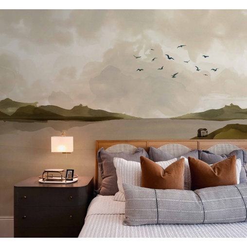 Tapet lavabil Dungeness View, Beige, Coordonne