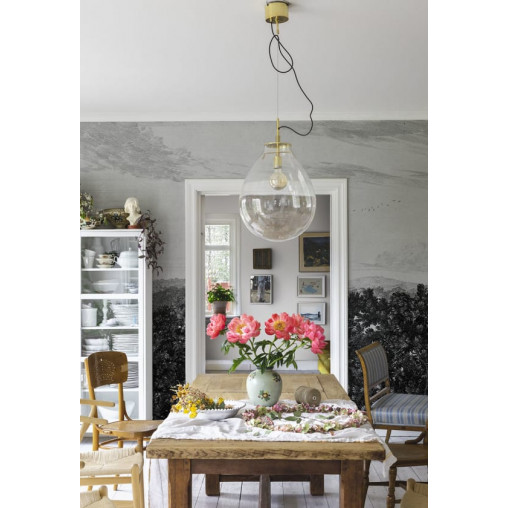 Tapet lavabil Oak View Graphite, Sandberg