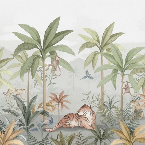 Tapet lavabil, Wild Jungle Mural 6945, 1.3mp / rola - Img 2