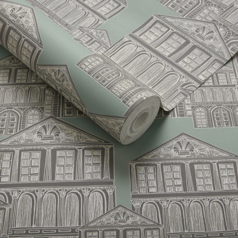 Tapet, Maison, Neo Mint Green Luxury Patterned, 1838 Wallcoverings, 5.3mp / rola - Img 2