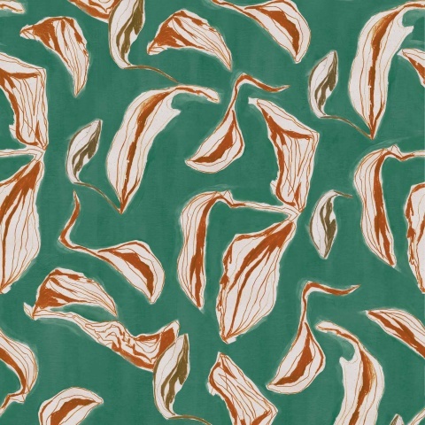 Tapet Moroccan Branches, Turquoise, Coordonne 5mp / rola - Img 2