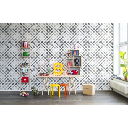 Tapet Patchwork Play, Grey, repetitiv, Rebel Walls - Img 3