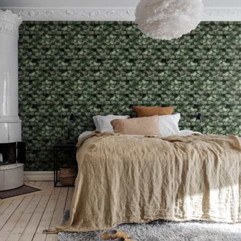 Tapet Petite Peackock Plumage, Jade, Rebel Walls, 5 mp / rola