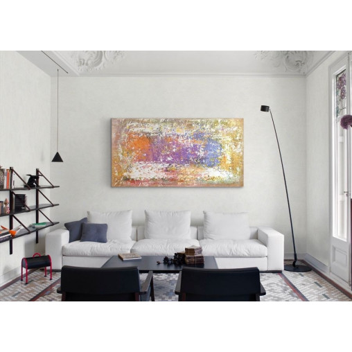 Vopsea decorativa pentru interior, efect SABULADOR, finisaj mat