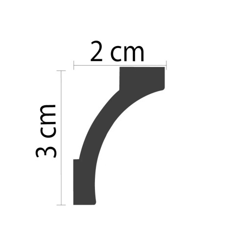 Cornisa polimer rigid KH914-3x2x200 cm - Img 2