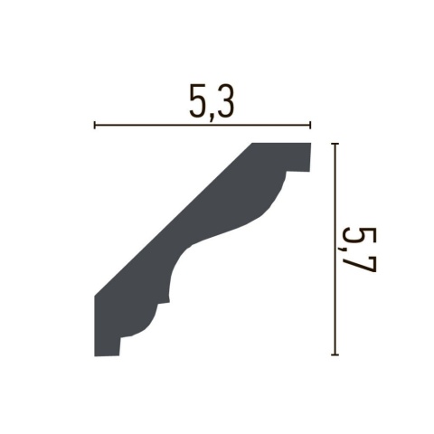 Cornisa poliuretan flexibil P805F - 5.7x5.3x200 cm - Img 2