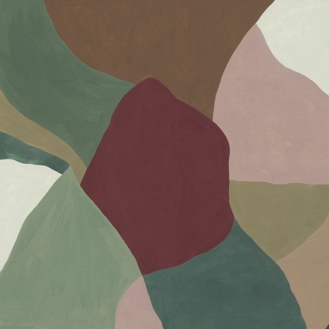 Fototapet, Abstract Fields, Green &amp; Red, Rebel Walls - Img 2