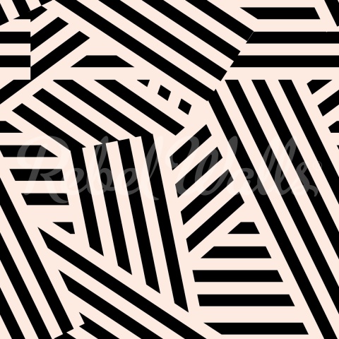 Fototapet, Abstract Stripes, Liquorice &amp; Cream, Rebel Walls - Img 2