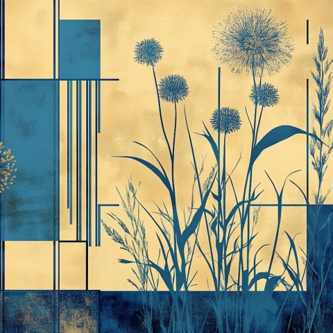 Fototapet Abstract Vegetal Tiges Rêve VT200