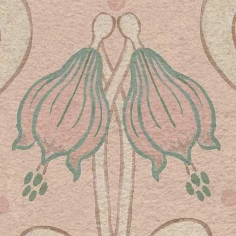 Fototapet, Art Nouveau Flower, Pink, Rebel Walls - Img 4