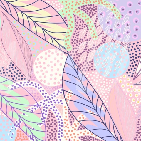 Fototapet, Artsy Leafs, Pink, Rebel Walls - Img 2