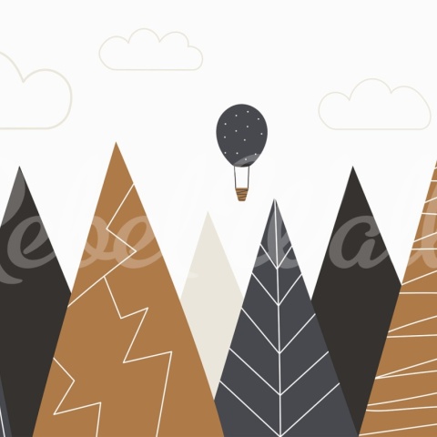 Fototapet, Balloon Mountain, Natural, Rebel Walls - Img 2