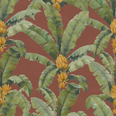 Fototapet, Banana Leaf, Burgundy, Rebel Walls - Img 2