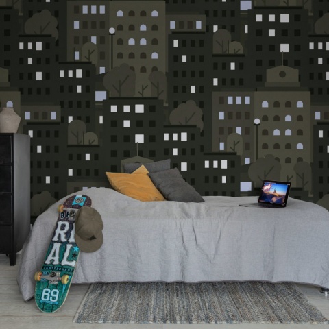Fototapet, Big City, Graphite, Rebel Walls - Img 4