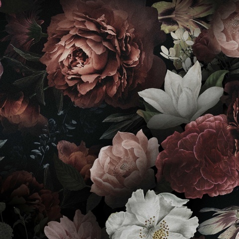Fototapet, Blooming Bouquet, Dark, Rebel Walls - Img 2