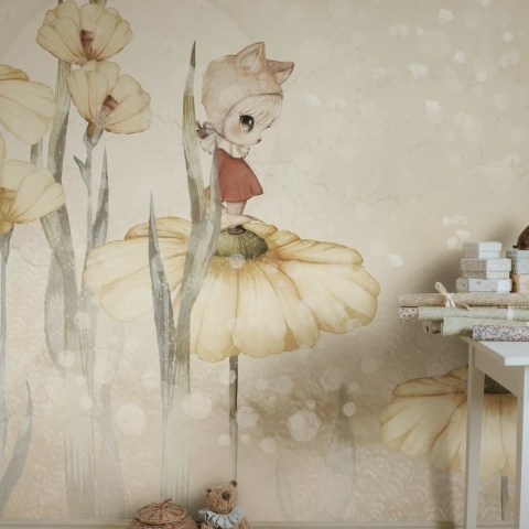 Fototapet, Bloomy Fields of Marion, Warm Yellow, Rebel Walls - Img 5