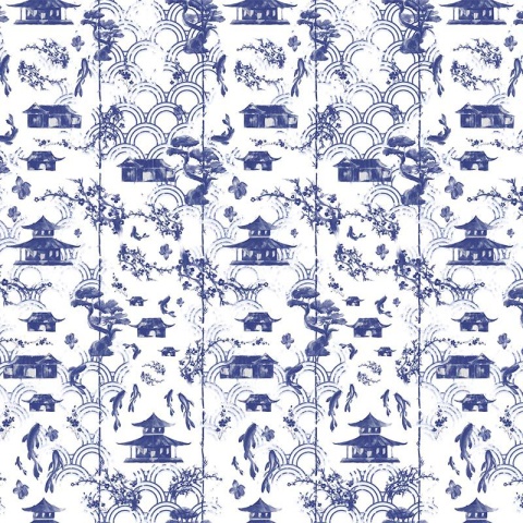 Fototapet Blue Imari, VLAdiLA - Img 2