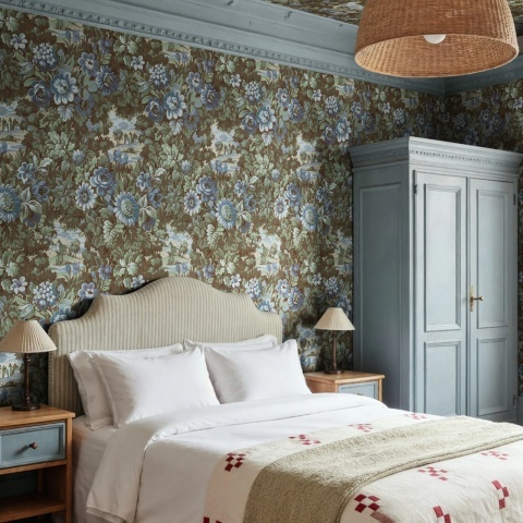 Fototapet, Botanical Manor, Blue, Rebel Walls
