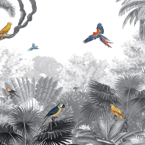Fototapet Canopy Jungle - Black and White, Kikki Belle - Img 2