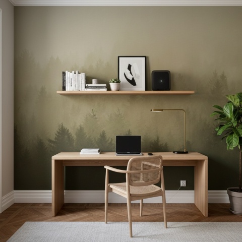 Fototapet, Cloudy Forest, Brown, Rebel Walls - Img 6