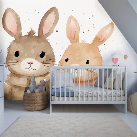 Fototapet copii, Cute bunnies 008